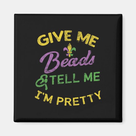 Mardi Gras Funny Beads Unique New Orleans Gift Magneet (Voorkant)