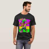 Mardi Gras Funny Dabbing Black Boy Jester Hat Kid  T-shirt (Voorkant volledig)