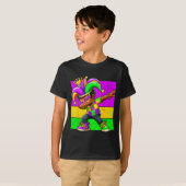 Mardi Gras Funny Dabbing Black Boy Jester Hat Kid  T-shirt (Voorkant volledig)