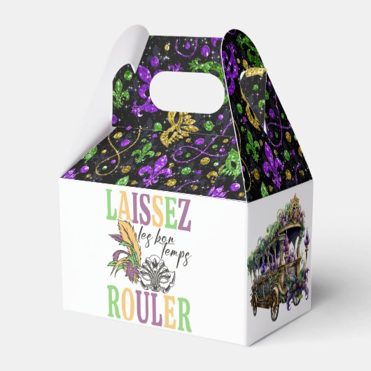 Mardi Gras Gable Favor Box Bedankdoosjes (Achterkant)