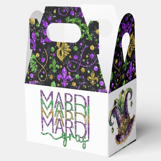 Mardi Gras Gable Favor Box Bedankdoosjes (Geopend)