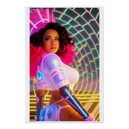 Mardi Gras Galaxy Queen Perfect Poster