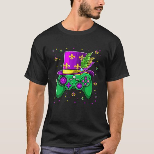 Mardi Gras Gamer Toddler Kinder gamecomputers Gift T-shirt (Voorkant)