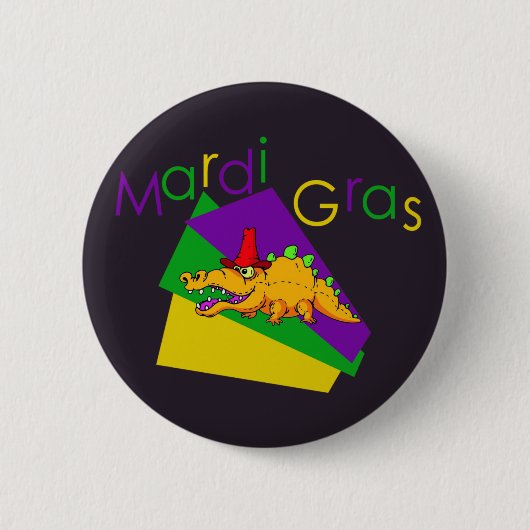 Mardi Gras Gator Button (Voorkant)