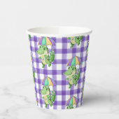 Mardi Gras Gator en Gingham Paper cup Papieren Bekers (Links)