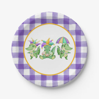 Mardi Gras Gator Party Paper Bord