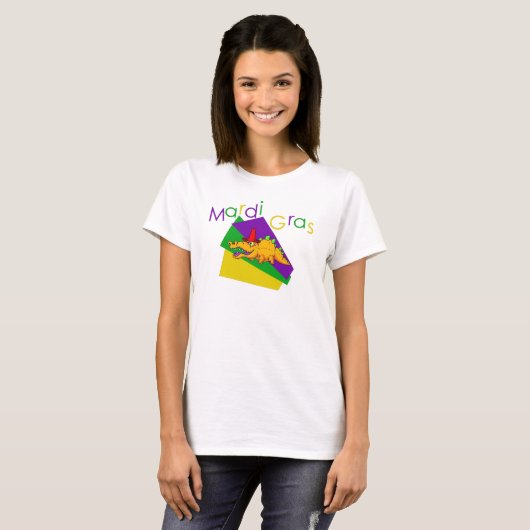 Mardi Gras Gator T-shirt (Voorkant volledig)