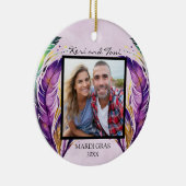 Mardi Gras gedateerd foto Ornament (Rechts)