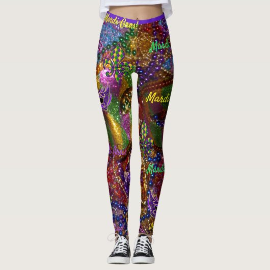 Mardi Gras geeft maskers Leggings Comfortable pant (Voorkant)