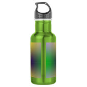 Mardi Gras Geel, Paars, Groen Waterfles (Achterkant)