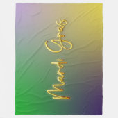 Mardi Gras geel, Paarse, groen Fleece Deken (Voorkant)
