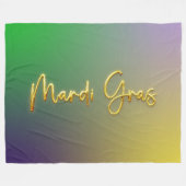 Mardi Gras geel, Paarse, groen Fleece Deken (Voorkant (Horizontaal))