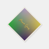 Mardi Gras geel, Paarse, groen Servet (Hoek)