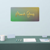 Mardi Gras geel, Paarse, groen Spandoek (Beurs)