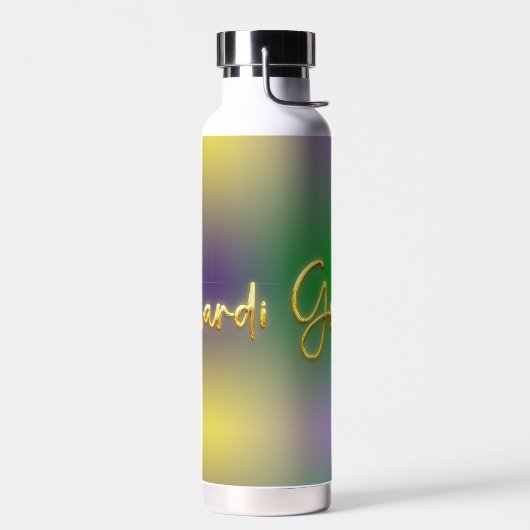 Mardi Gras geel, Paarse, groen Waterfles (Links)