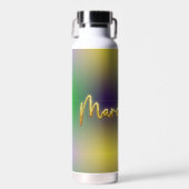 Mardi Gras geel, Paarse, groen Waterfles (Voorkant)