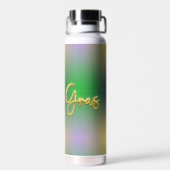 Mardi Gras geel, Paarse, groen Waterfles (Achterkant)