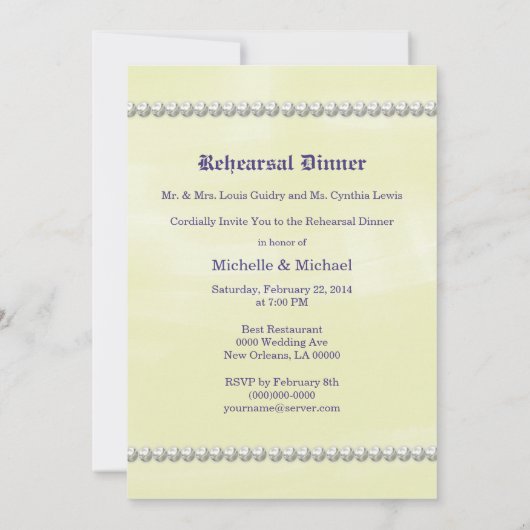  Mardi Gras Geïnspireerde repetitie Kaart (Achterkant)