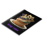 Mardi Gras Gemaskerde Cupcake Viering Notitieboek (Linkerzijde)