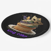 Mardi Gras Gemaskerde Cupcake Viering Papieren Bordje (Gekanteld)