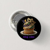Mardi Gras Gemaskerde Cupcake Viering Ronde Button 3,2 Cm (Voorkant /achterkant)