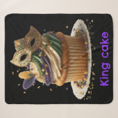 Mardi Gras Gemaskerde Cupcake Viering Sherpa Deken (Voorkant (horizontaal))