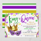 Mardi Gras Gender Reopenbaart Invite Kaart (Voorkant / Achterkant)