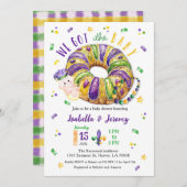 Mardi Gras Gender Reveal King Cake  Kaart (Voorkant / Achterkant)