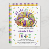 Mardi Gras Gender Reveal King Cake  Kaart (Voorkant / Achterkant)