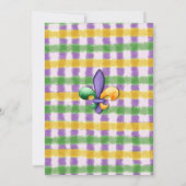Mardi Gras Gender Reveal Lt Skin Tone Invitation Kaart (Achterkant)