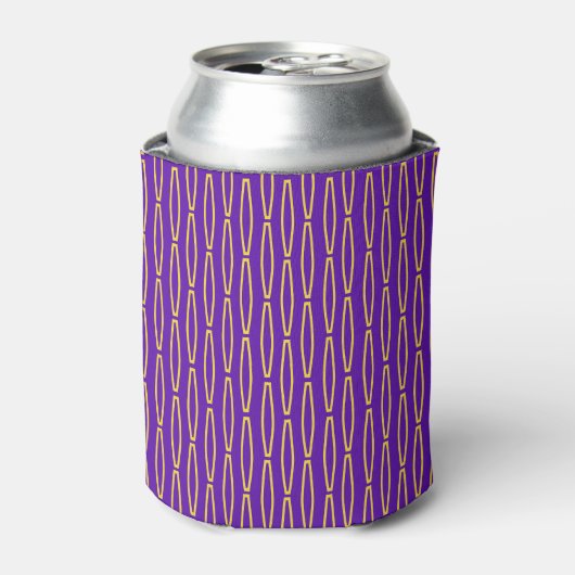 Mardi Gras Geometric Repeteren Blikjeskoeler (Blikje Voorkant)
