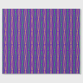 Mardi Gras Geometric Repeteren Cadeaupapier (Vlak)
