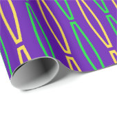 Mardi Gras Geometric Repeteren Cadeaupapier (Rol Hoek)