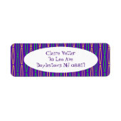 Mardi Gras Geometric Repeteren Etiket (Voorkant)