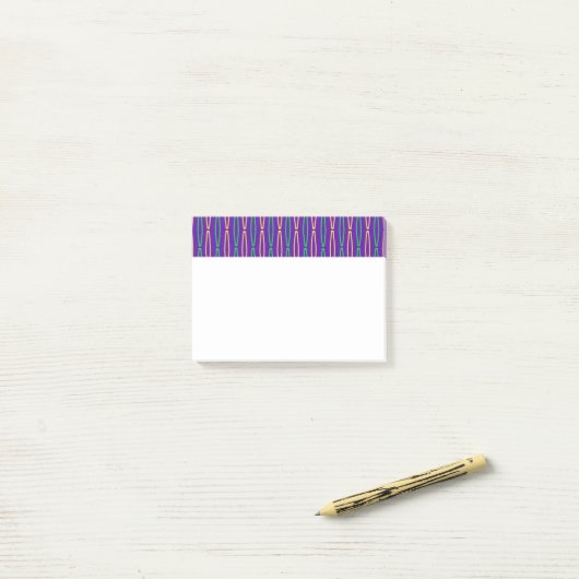Mardi Gras Geometric Repeteren Post-it® Notes (Op bureau)