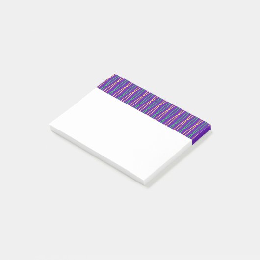 Mardi Gras Geometric Repeteren Post-it® Notes (Schuin)