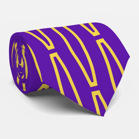 Mardi Gras Geometric Repeteren Stropdas (Opgerold)