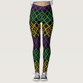 Mardi Gras Geometrische Bead Strings Carnaval Leggings (Voorkant)