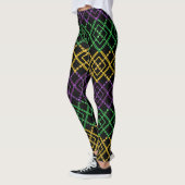 Mardi Gras Geometrische Bead Strings Carnaval Leggings (Links)