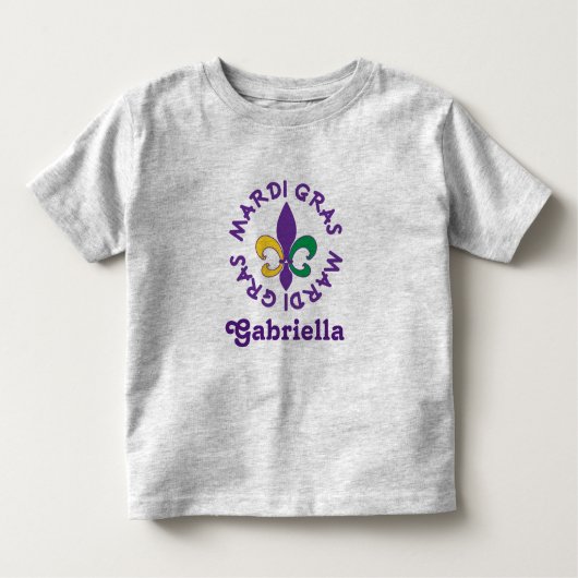 Mardi Gras Gepersonaliseerde Kinderen Toddler T-sh Kinder Shirts (Voorkant)