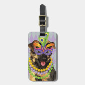 Mardi Gras German Shepherd Bagagelabel (Voorkant verticaal)