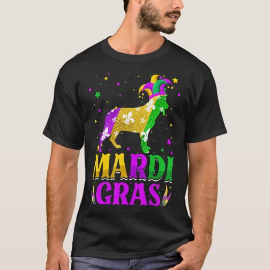 Mardi Gras German Shepherd Hondenliefhebber Carniv T-shirt (Voorkant)