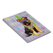 Mardi Gras German Shepherd Notitieboek (Rechterzijde)