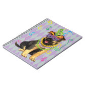 Mardi Gras German Shepherd Notitieboek (Linkerzijde)