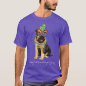 Mardi Gras German Shepherd T-shirt (Voorkant)