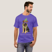 Mardi Gras German Shepherd T-shirt (Voorkant volledig)