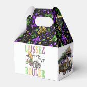 Mardi Gras Gevel Favor Doos Bedankdoosjes (Achterkant)