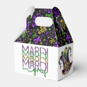 Mardi Gras Gevel Favor Doos Bedankdoosjes (Voorkant Zijde)