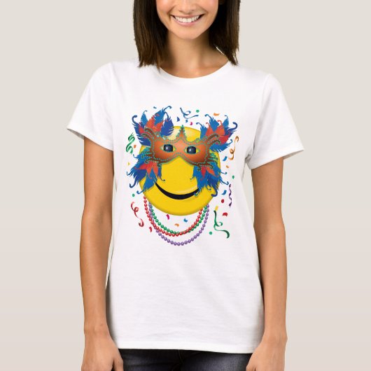 Mardi Gras Gezicht T-shirt (Voorkant)