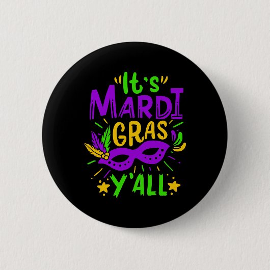 Mardi Gras Gift Ronde Button 5,7 Cm (Voorkant)